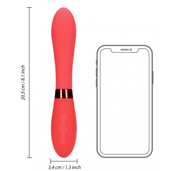 Vibrador Smooth Line 11 x 3,4 cm Vermelho