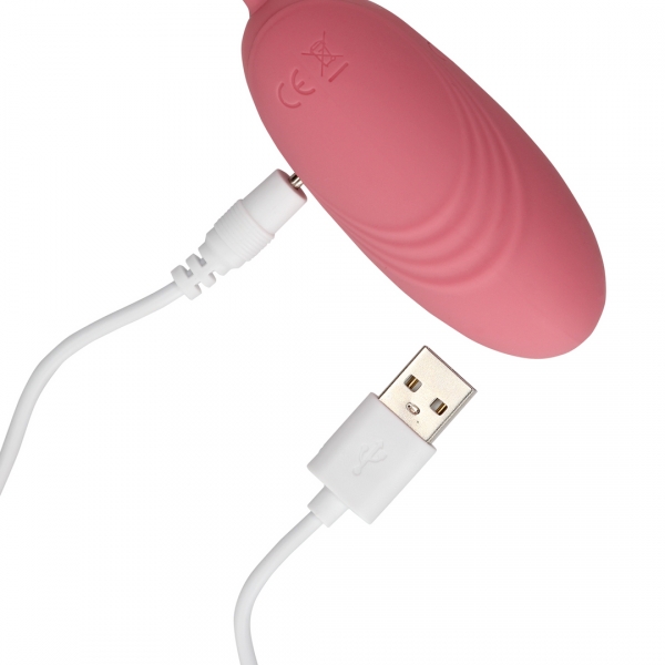 Vibratore a uovo senza fili 8 x 3,3 cm rosa