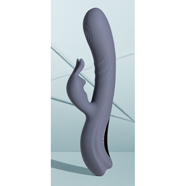 Vibro Rabbit Fingering Motion 23 cm Grau