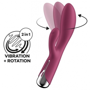 Satisfyer Vibro Konijn Spinnend Konijn 1 11 x 3,5cm Framboos