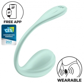 Point G Smooth Petal Connected Vibrator 8,5 x 3,8 cm verde menta