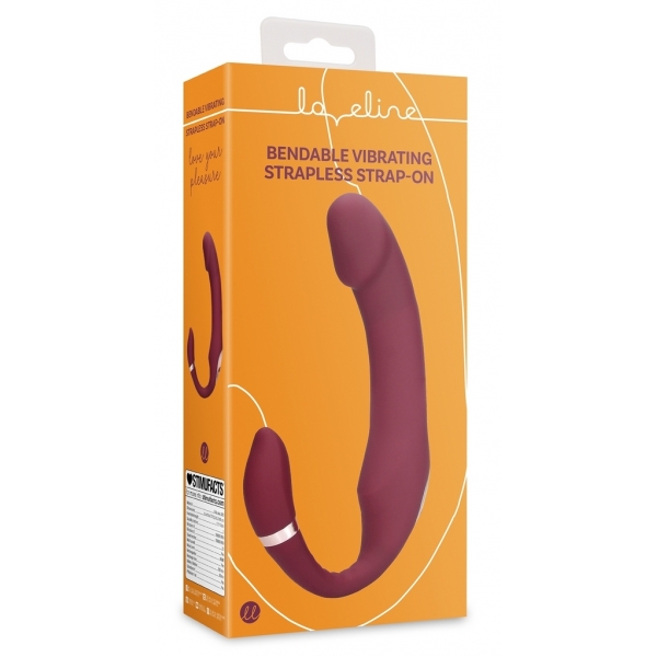 Vibrador sin arnés Strapless Loveline 12 x 3,8cm Morado