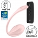 Connected Vibrator G-Spot Ribbed Petal 8.5 x 3.8cm Pink