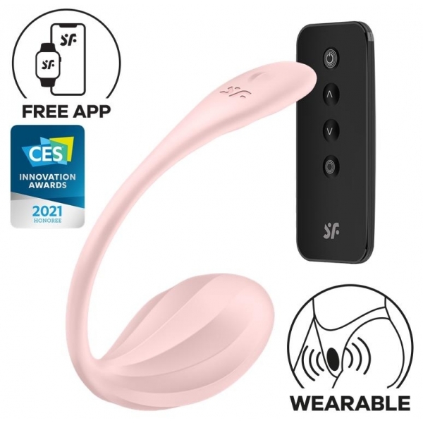 Connected G-Spot Vibrator Geribbeld Bloemblaadje 8,5 x 3,8cm Roze