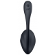 Vibrador Connected Ponto G Pétala com nervuras 8,5 x 3,8 cm Preto