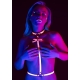 Sexy Glow In The Dark Harness S/M Pink