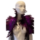 Feathered Shoulder Covers Purple