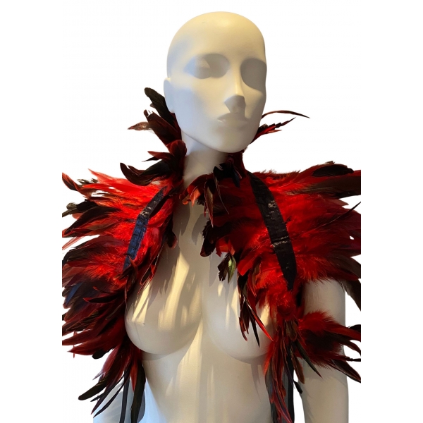 Red Feather Shoulder Covers