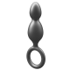 ToyJoy Buttocks The Plugger 2-Balls Metallic Silicone Plug Grey