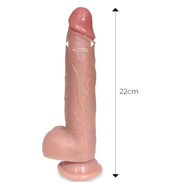 Consolador vibrador Tiberio Centauro 18 x 4,3cm