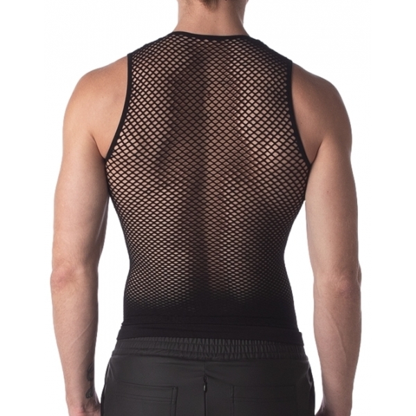 Fishnet Tank Top Stefano BLACK