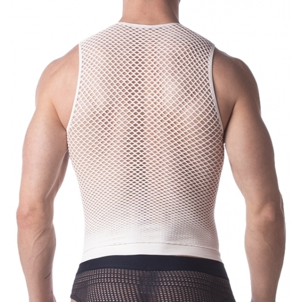 Fishnet Tank Top Stefano WHITE