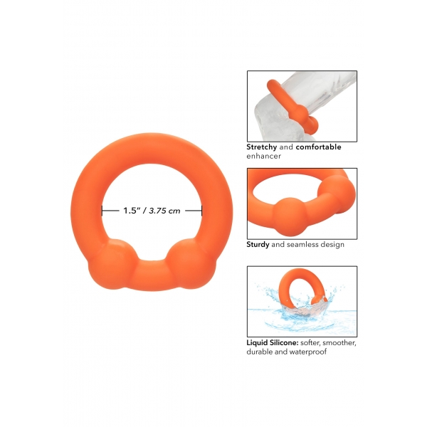 Cockring Alpha Dual Ball 37mm Laranja