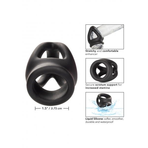 Alpha Dual 37 mm Silicone Ballstretcher Black