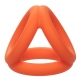 Ballstretcher aus Silikon Alpha Tri-Ring 38 mm Orange