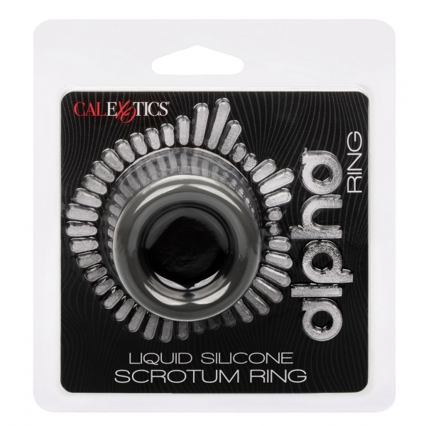 CalExotics Alpha Liquid Silicone Scrotum Ring Grey