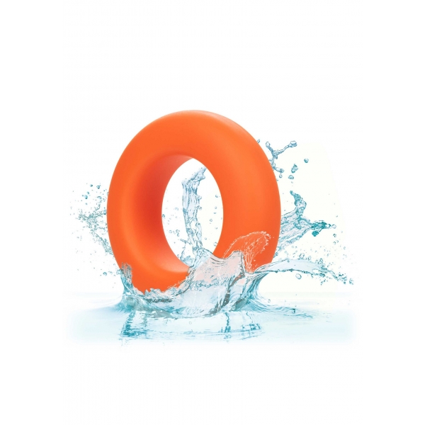 CalExotics Alpha Liquid Silicone Prolong Large Ring Orange