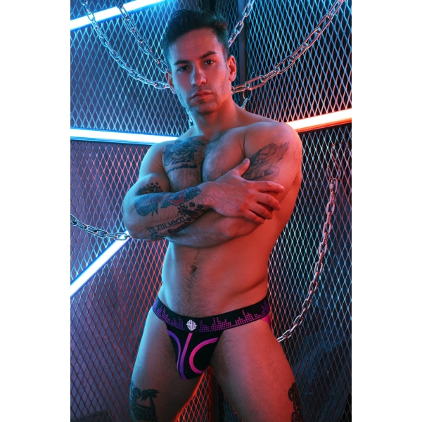 Equalizer Jockstrap Preto-Rosa néon