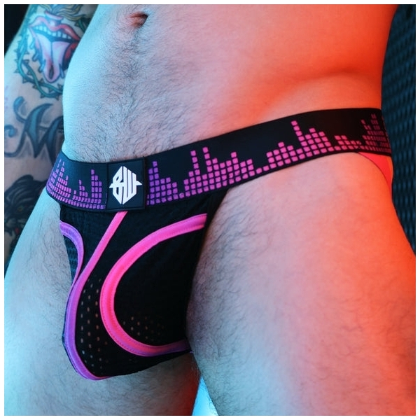 Jockstrap Equalizer Black-Rose neon