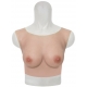 Round Collar Crossdresser Breast Forms - Cotton FLESH Bonnet E