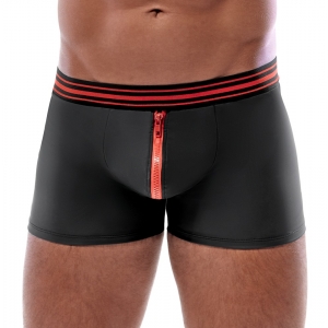 Svenjoyment Calções boxer com fecho de correr Tillio Preto-Vermelho