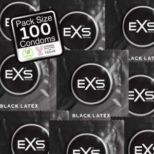 EXS Zwarte latex condooms ZWART x100