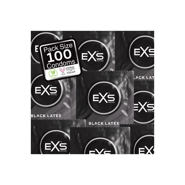 Preservativos de látex negro BLACK x100