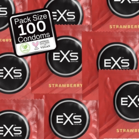 Preservativos aromatizados de morango x100