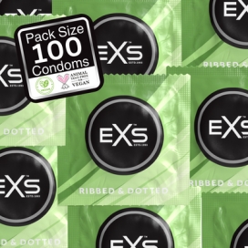 EXS Preservativos texturizados de puntos y de costillas x100