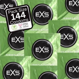 Pacote de 144 preservativos texturizados com nervuras e pontos