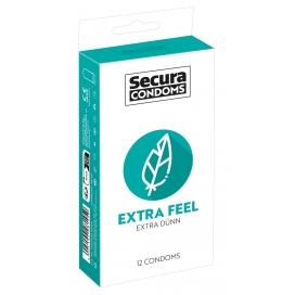 Secura Condoms Extra Feel thin latex condoms x12