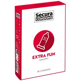 Secura Condoms Latex Pearl Condoms Extra Fun x48