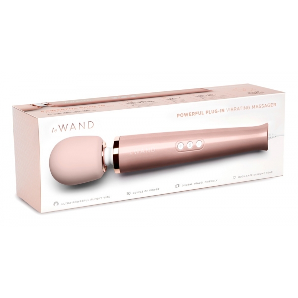 Wand Powerful Plug-In 34cm - Tête 62mm Rose Gold