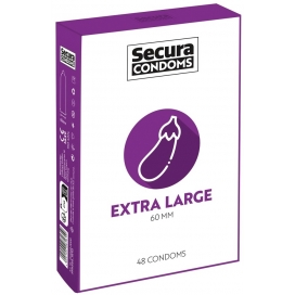 Secura Condoms XXL-Kondome aus Latex Extra Large x48