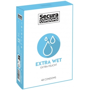 Secura Condoms Kondome mit Gleitgel Extra Wet x48