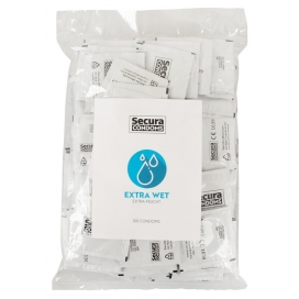 Secura Condoms Extra Wet lubricated condoms x100