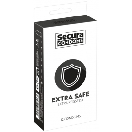 Secura Condoms Preservativi in lattice spessi Extra Safe x12