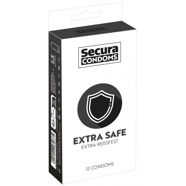 Préservatifs épais en latex Extra Safe x12