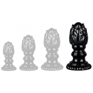 FUKR Finial TPE Jelly Butt PLug BLACK XL