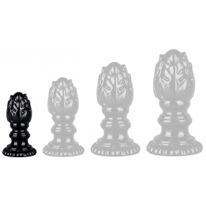 FUKR  Finial TPE Jelly Butt PLug BLACK S