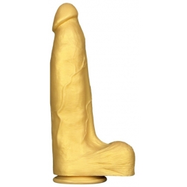 Blood Vessel Large Silicone Dildo GOLD