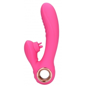  Loveline Vibro Rabbit Tongue Flicker 19 cm Pink