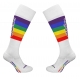 Calzini alti Pride Football Bianco-Arcobaleno