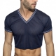 Crop Top Slam V-Neck Navy