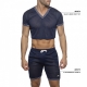 Crop Top SLAM V-NECK Marine