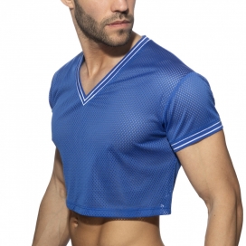 Crop Top Slam V-Neck Blue