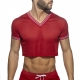 Crop Top Slam V-Neck Rouge