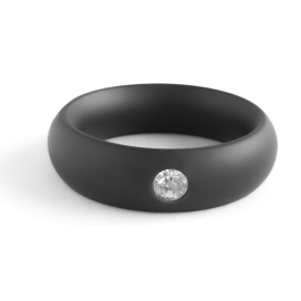 Cockring en métal Donut Strass Noir