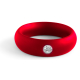 Anel de metal Donut Strass Vermelho