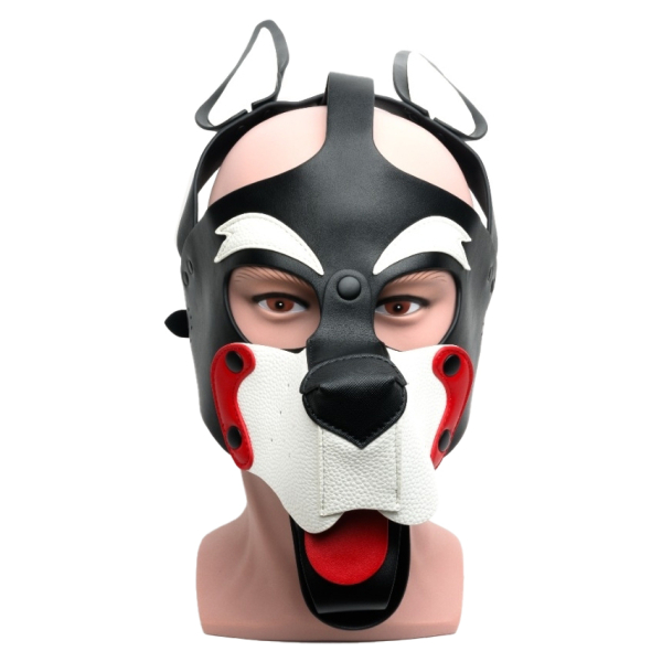 Maske Puppy 665 Weiß und Rot